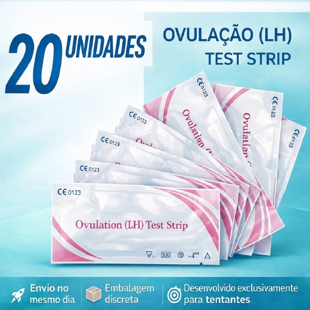 Testes De Ovulação 20 Unidades (Test  Strip) Detecta Fertilidade