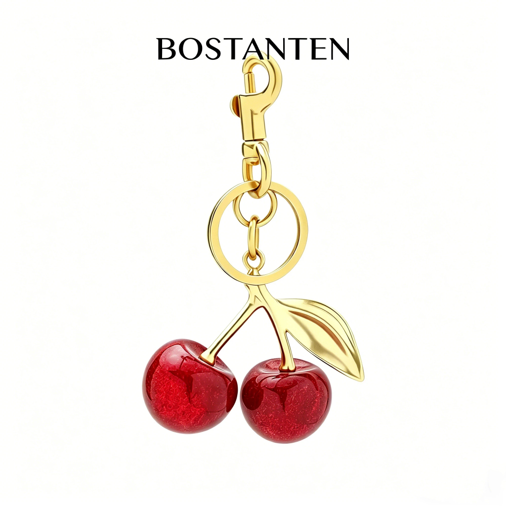 BOSTANTEN colgante de cereza roja Decoración Para Bolso Pendurado Para Bolsa Adorno Bolso