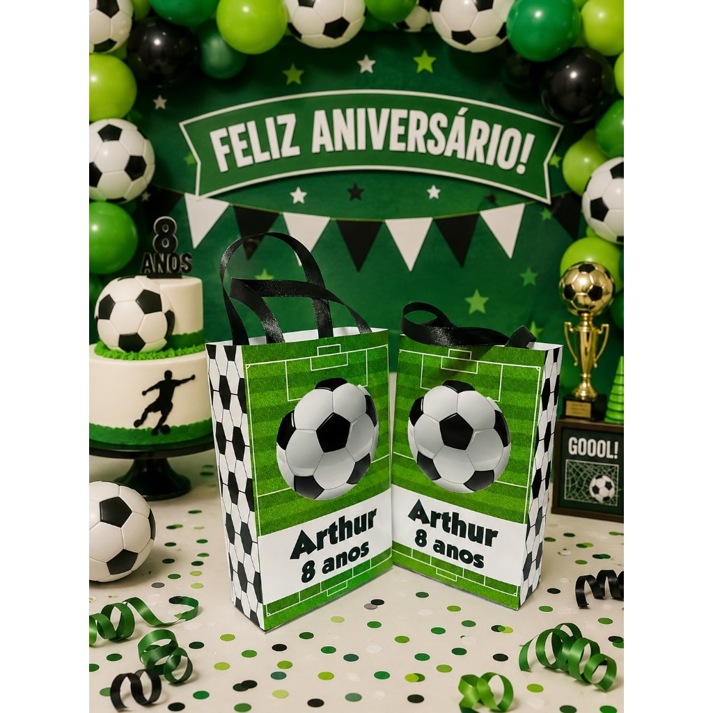 Sacolinha Personalizada Futebol Para Aniversários e Eventos Lembrancinhas Personalizadas