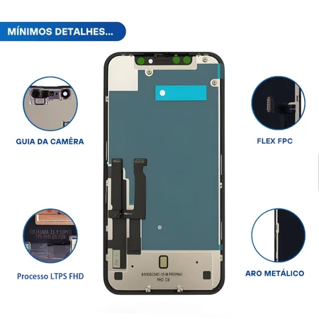 Tela Frontal Display Touch iPhone XR Vivid FHD / Incell HD Preto — imagem 2 de 2