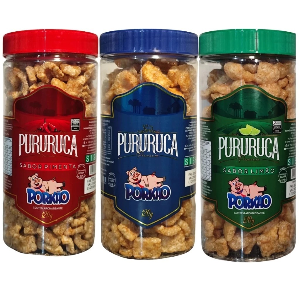 KIT 6X POTES DE PURURUCA- PORKÃO