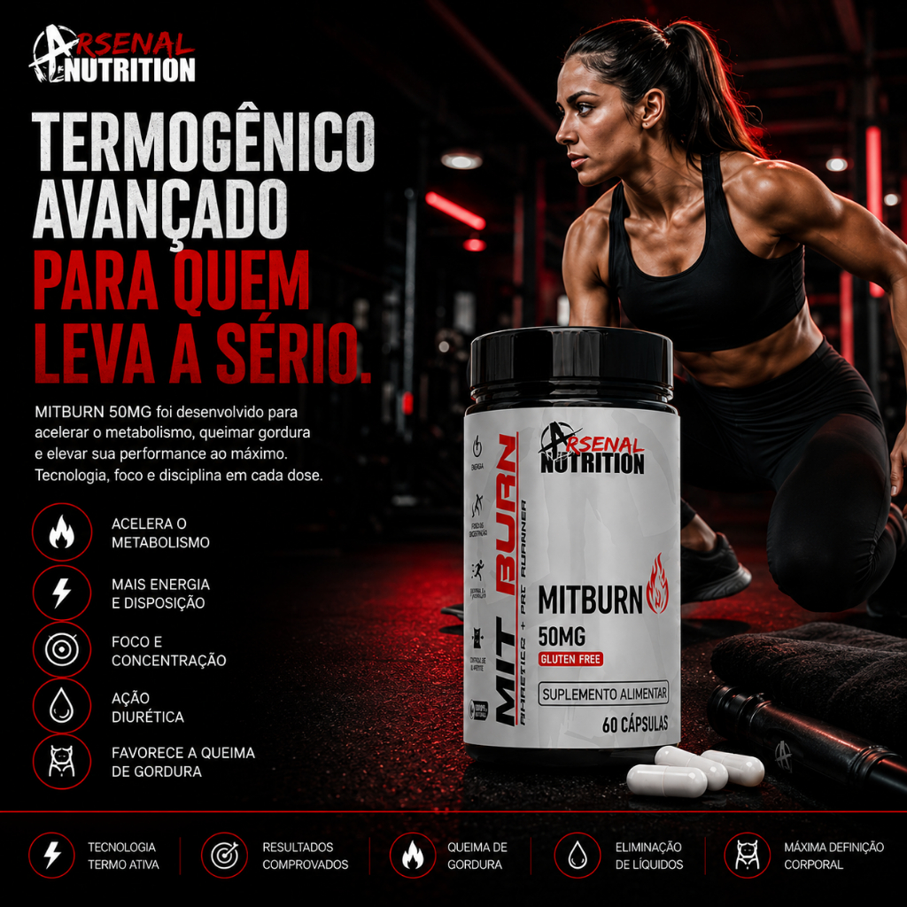 Mitburn 50mg 60 Cápsulas Com Selo de Autenticidade