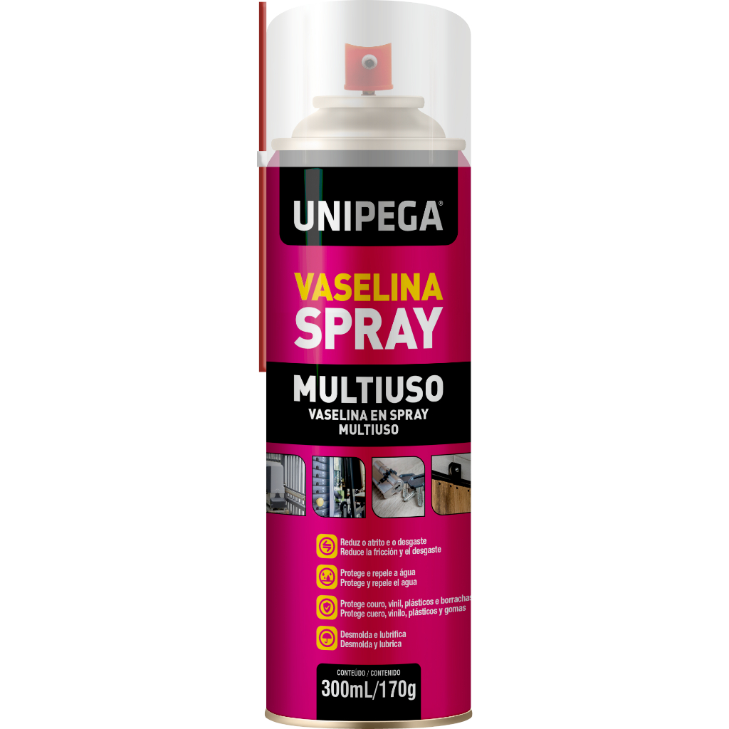 Vaselina Spray Lubrificante Alta Performance 200ml 120g Mais Proteção E Lubrificação Anticorrosivo