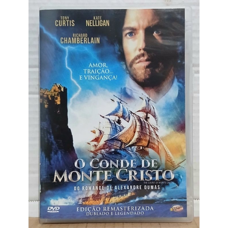 Dvd O Conde de Monte Cristo (1975) Richard Chamberlain, Tony Curtis - Dublado Original Usado