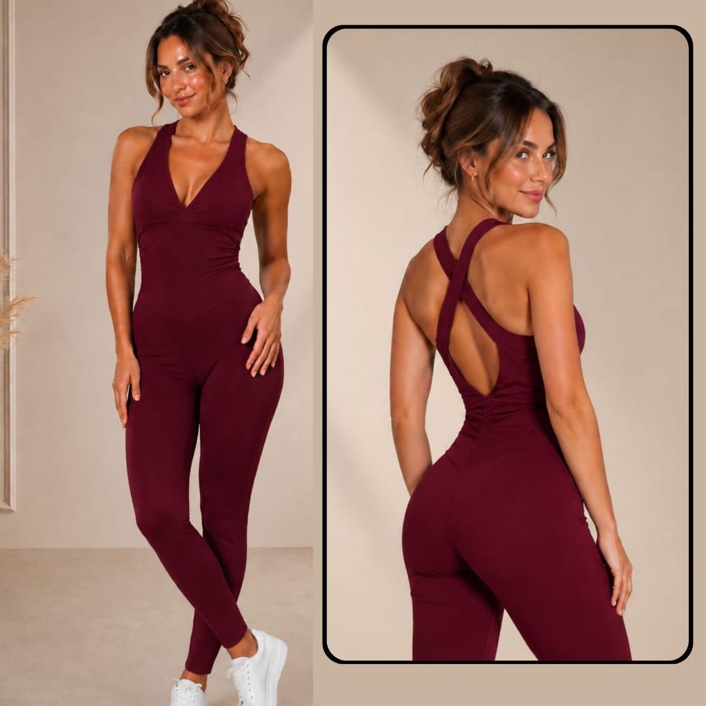 100% Zero Transparência Macacão Feminino De Academia Com Alta Compressão } Macaquinho Fitness Empina Bumbum Poliamida
