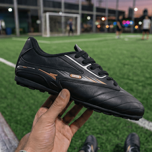 Chuteira em Couro Legitimo Futebol Campo Society - Resistente Costurada - Original R422-07