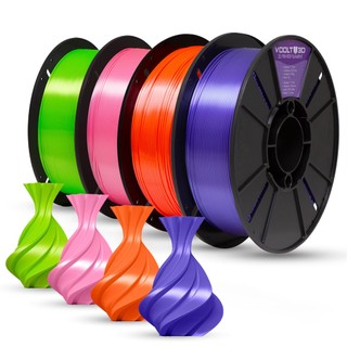 Filamento PLA V-Silk 1kg Voolt3d Brilhante Efeito Seda 1,75mm Impressora 3D