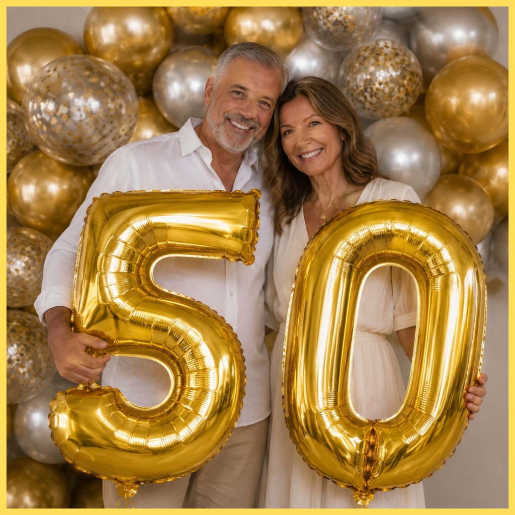 Kit 2 Balão Número Dourado Grande 80cm Metalizado Balões Bexiga Para Aniversário Festas