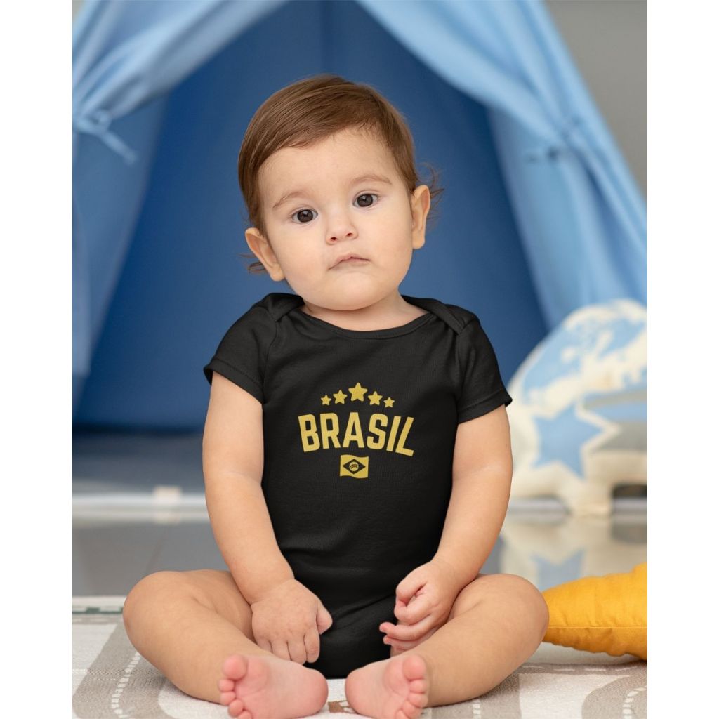 BODY BEBÊ COPA MAIS VENDIDOS VAI BRASIL PRIMEIRA COPA MENINO MENINA