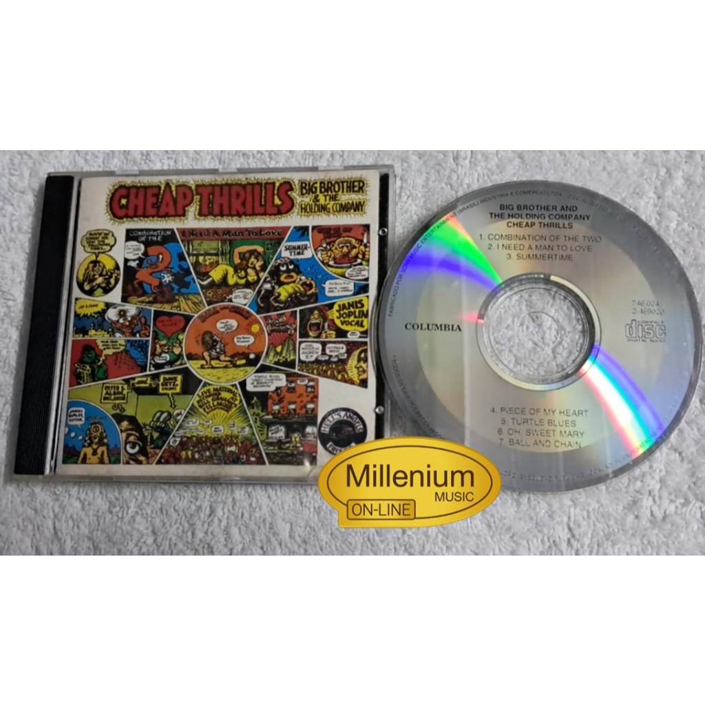 CD Janis Joplin Big Brother & The Holding Company  Cheap Thrills 1968 Original Gravadora Colecionador Ótimo Estado