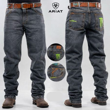 Calça Jeans Country Masculina Ariat M-Series 13 oz Premium – Straight Fit Tradicional 36 ao 48 — imagem 2 de 2