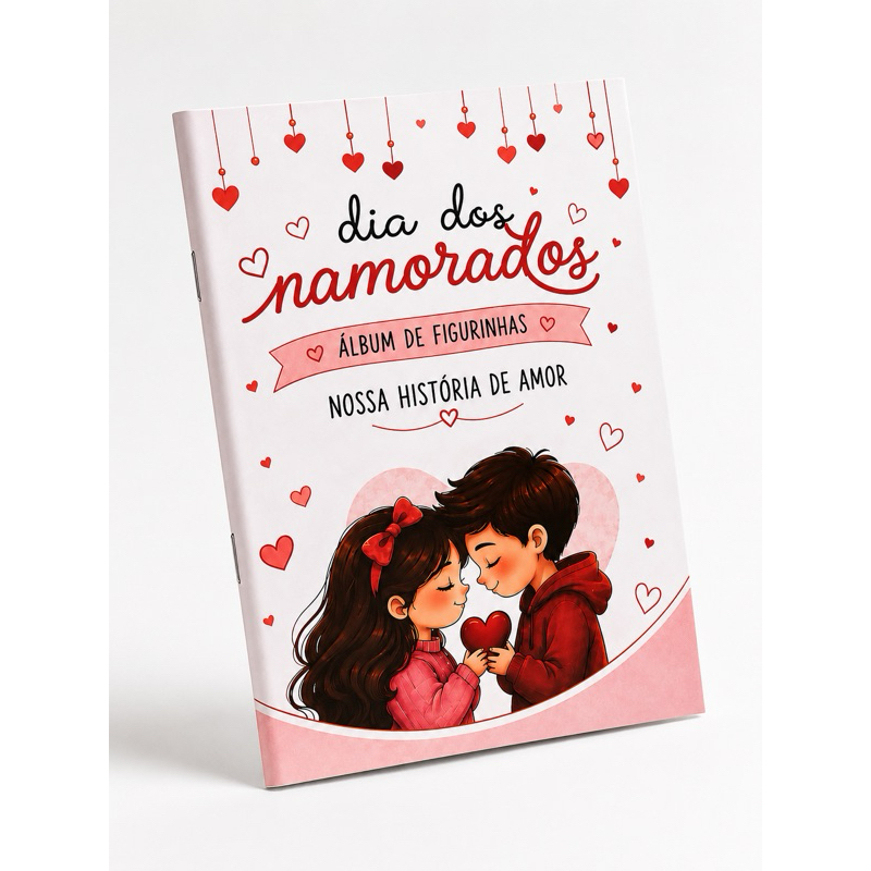 Album de foto personalizado figurinha casal dia dos namorados