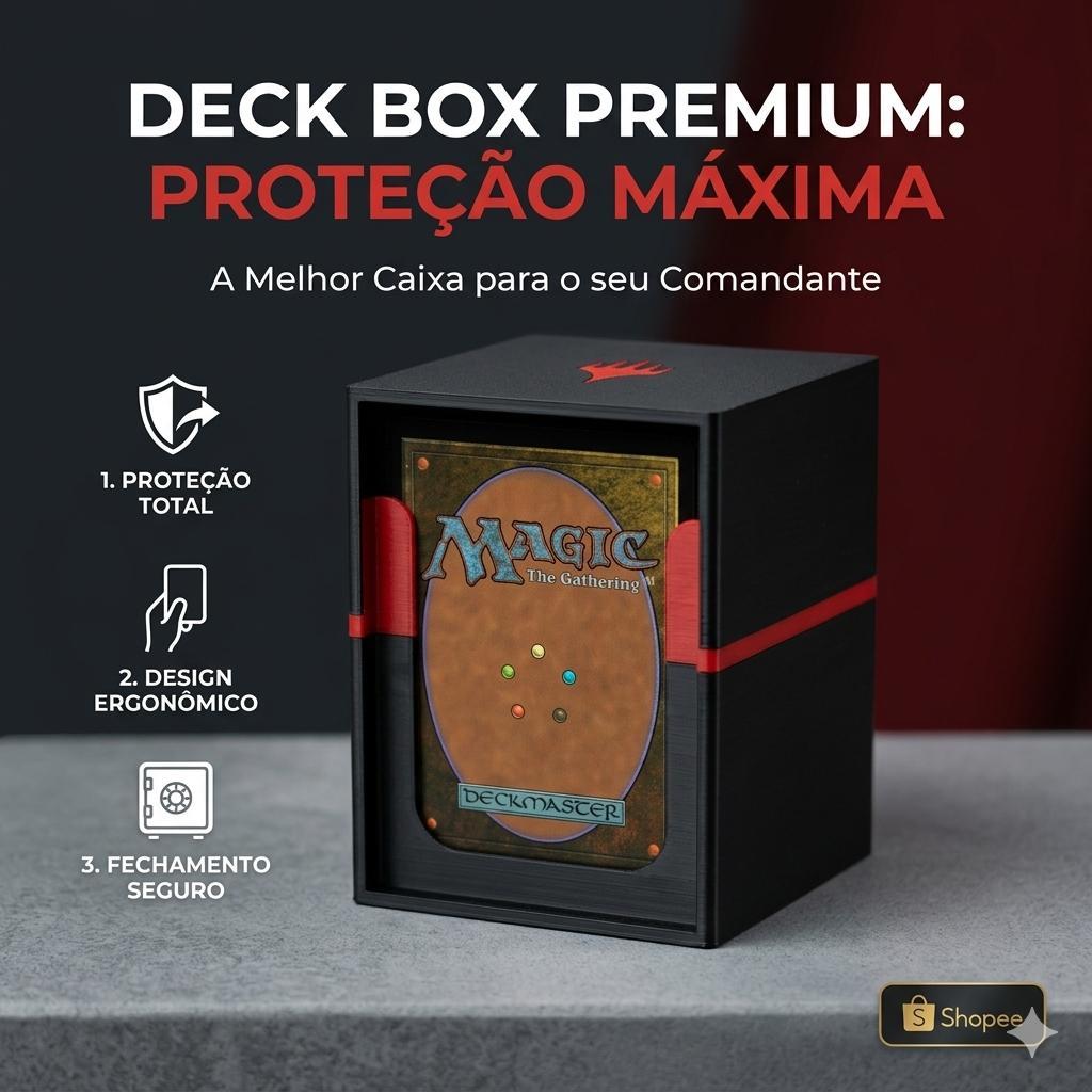 Deck Box Premium Caixa Para Deck 100 Cartas Sleeve Magic Pokemon Yugioh Card Game