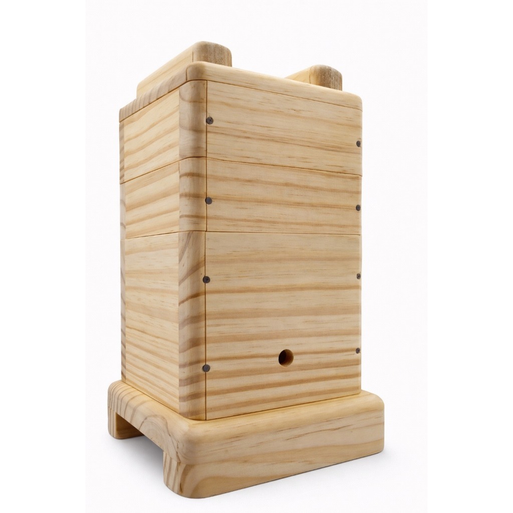 Caixa Para Abelha Uruçu Tubuna Borá Mandaguari 20x20 Cm Interno com encaixe e acetato