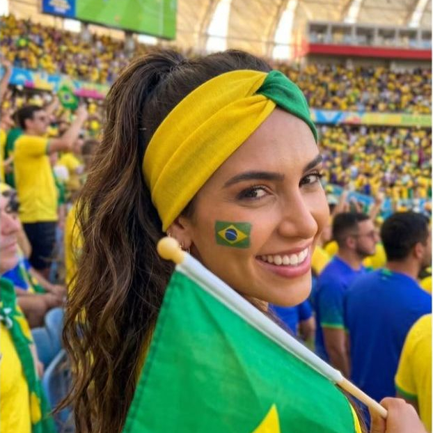 Turbante Faixa de Cabelo Brasil Seleção Brasileira Esportes Exclusivo