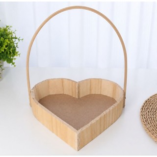 Coração de Madeira de 25 cm com Alça Sintetica- Artesanato, Decoração, DIY, Lebrancinha