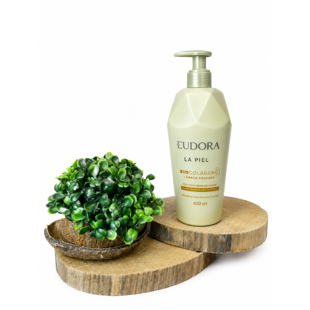 Hidratante Desodorante Corporal Eudora la Piel Biocolageno + Âmbar Dourado Ultra Hidratação da Pele 400ml