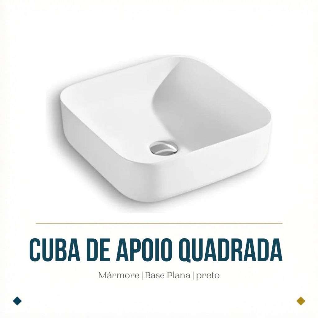 Kit Cuba Branca Apoio E Torneira Alta Reta Quente Frio