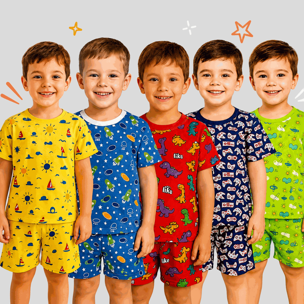 Pijama Infantil Menino em Suedine Conjunto 2 Peças Macio para Dormir e Brincar Roupa Infantil Confortável