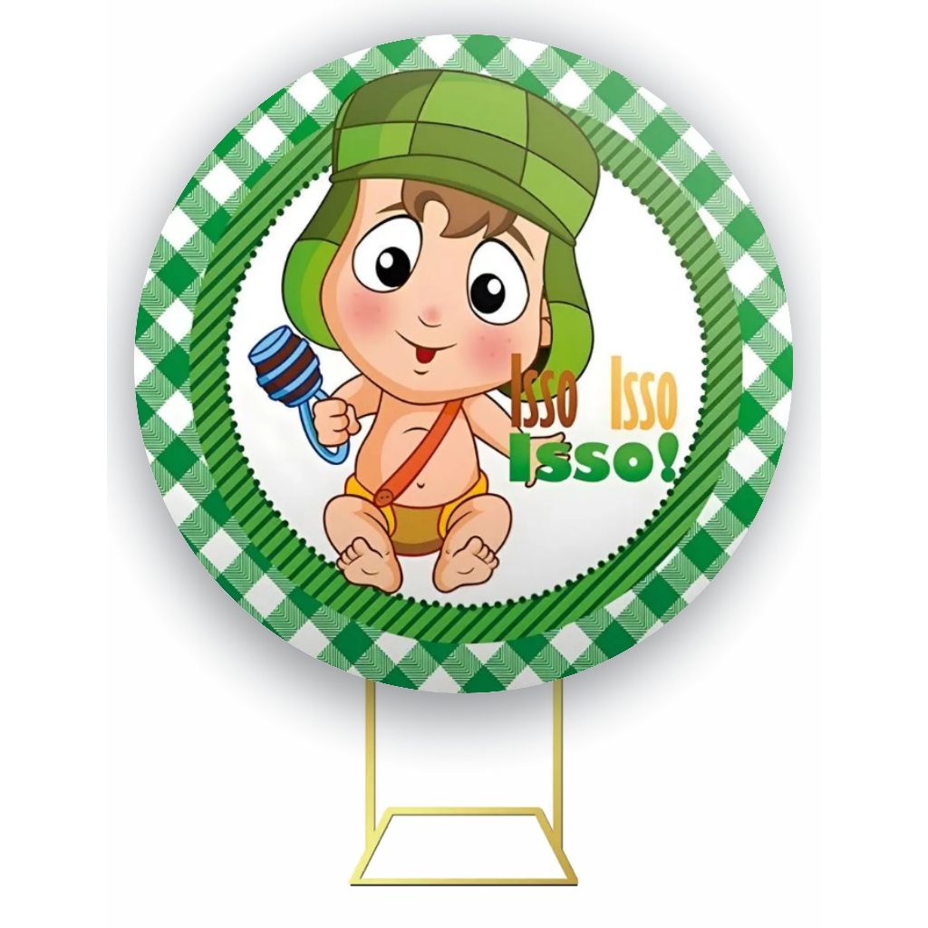 Painel de Festa Chaves Isso Isso Isso - Sublimado Tecido Helanca com Elástico.