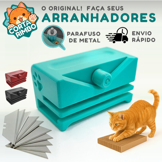 Cortador 2 em 1 Bidirecional para Papelão de Gato