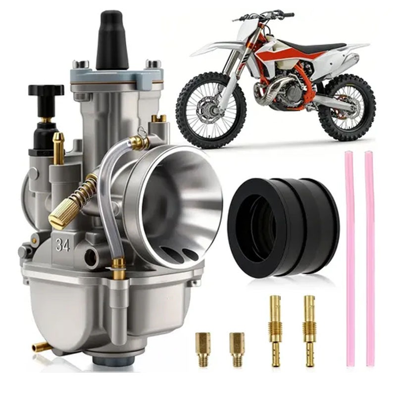 Carburador Powerjet Koso Pwk 120-350cc 28mm 32mm 34mm Cabo Biz100 Biz125 Xt225 Ttr230 Cg150 Cg125