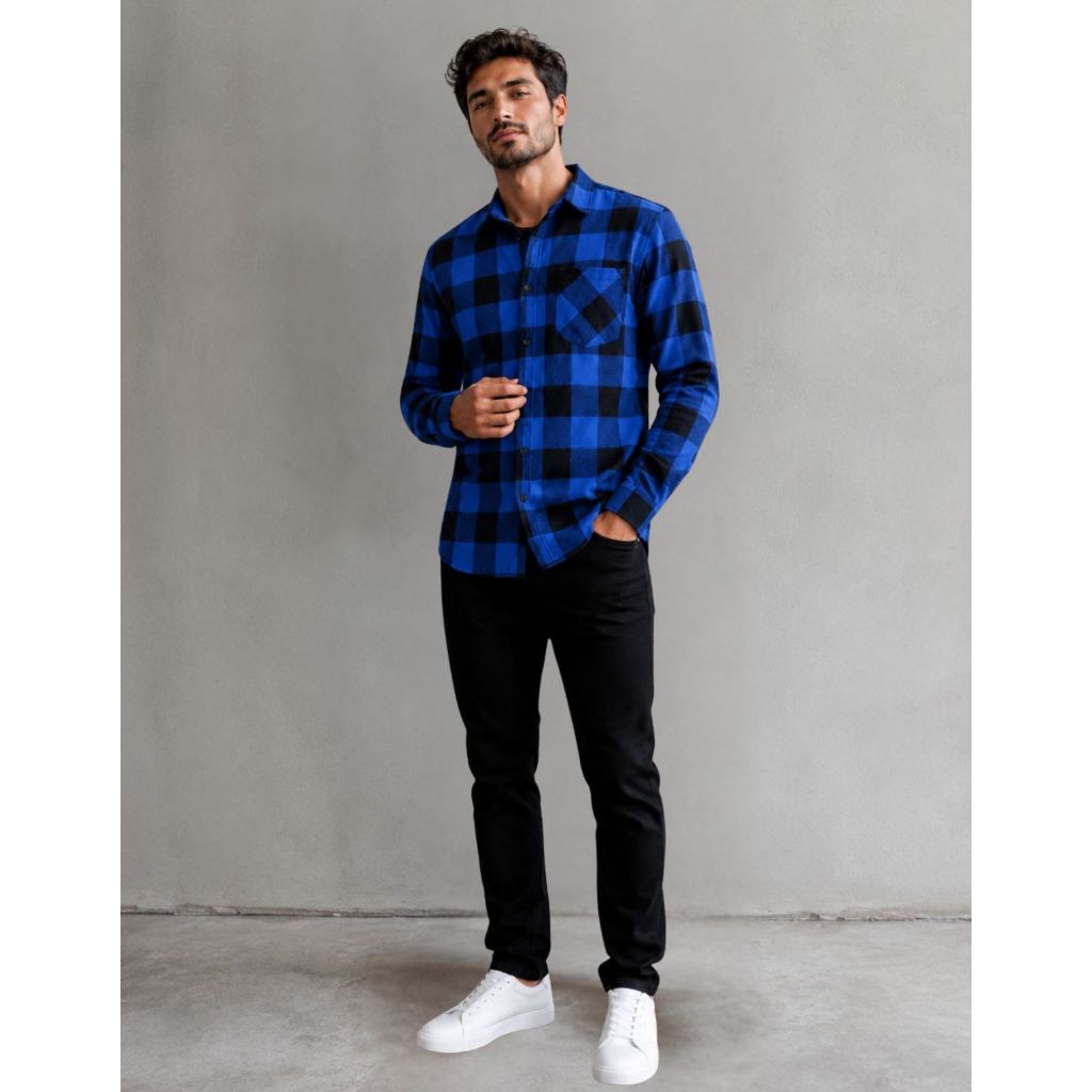 Camisa Xadrez Masculina Manga Longa Flanelada Premium