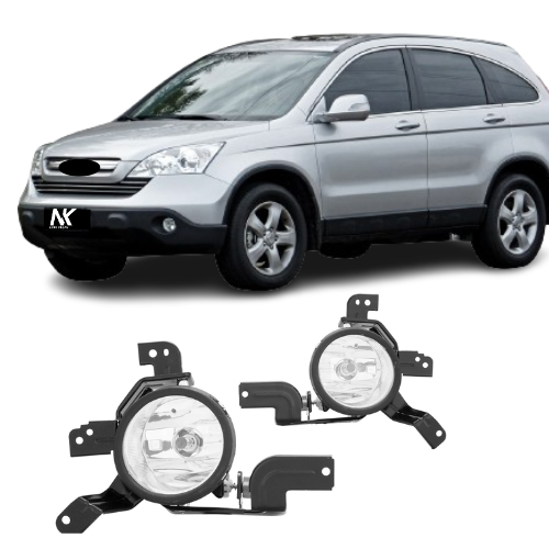 Kit Farol Milha Crv 2007 2008 2009 Aro Preto 1ª Linha Novo