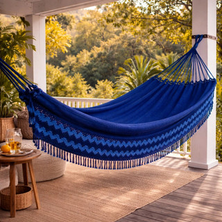 Rede De Dormir Descanso Casal Jeans Life Varias Cores