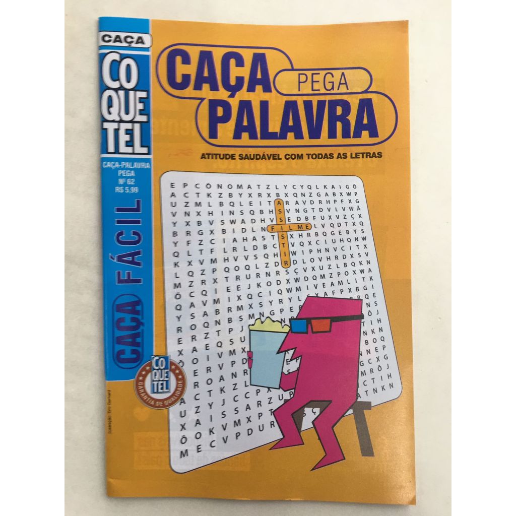 Passatempo Coquetel Caça Palavras Fácil Pega Palavra