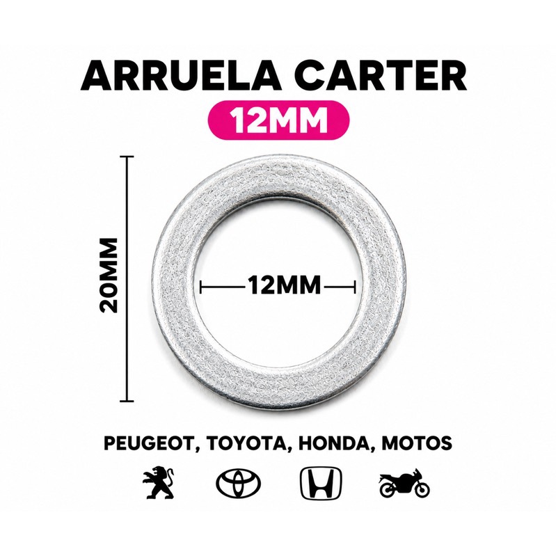 Arruela carter 12MM - PEUGEOT, TOYOTA, HONDA, MOTOS