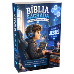 Bíblia para Adolescentes | Edição Especial com Mensagem Edificante do Verso | Completa | Capa Gamer