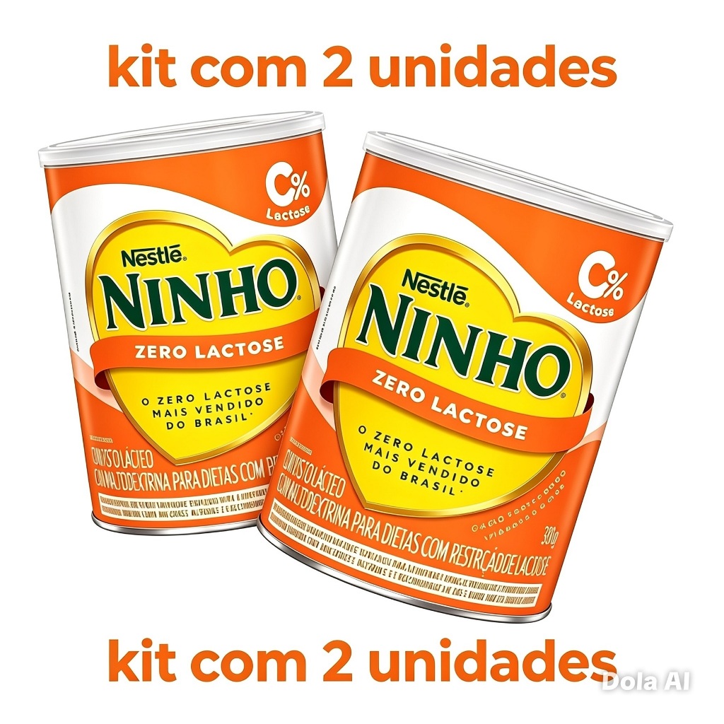KIT C/ 2 LEITE NINHO ZERO LACTOSE 380G