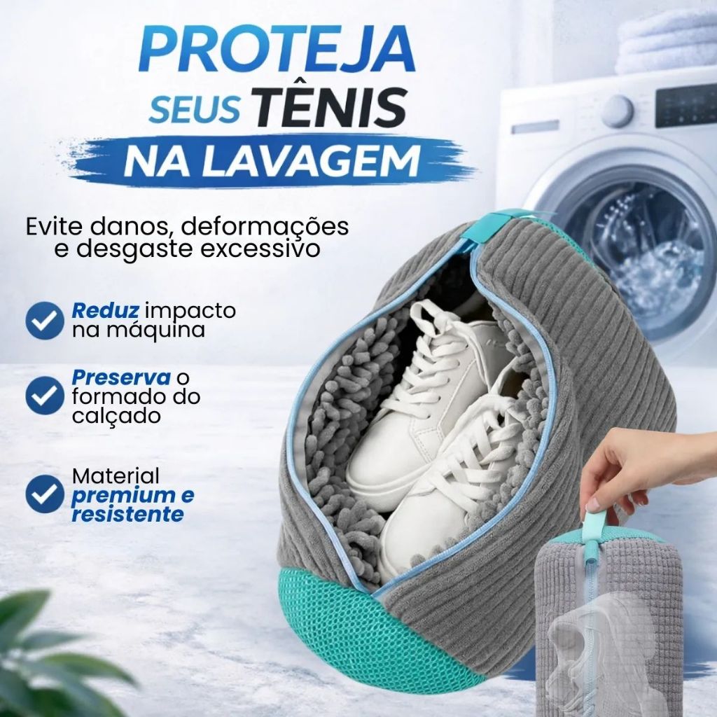 Saco Bolsa De Lavar Tênis Sapato Armazenamento Malha Lavanderia Maquina Anti Deformação Duhome