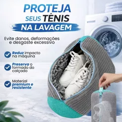 Saco Bolsa De Lavar Tênis Sapato Armazenamento Malha Lavanderia Maquina Anti Deformação Duhome
