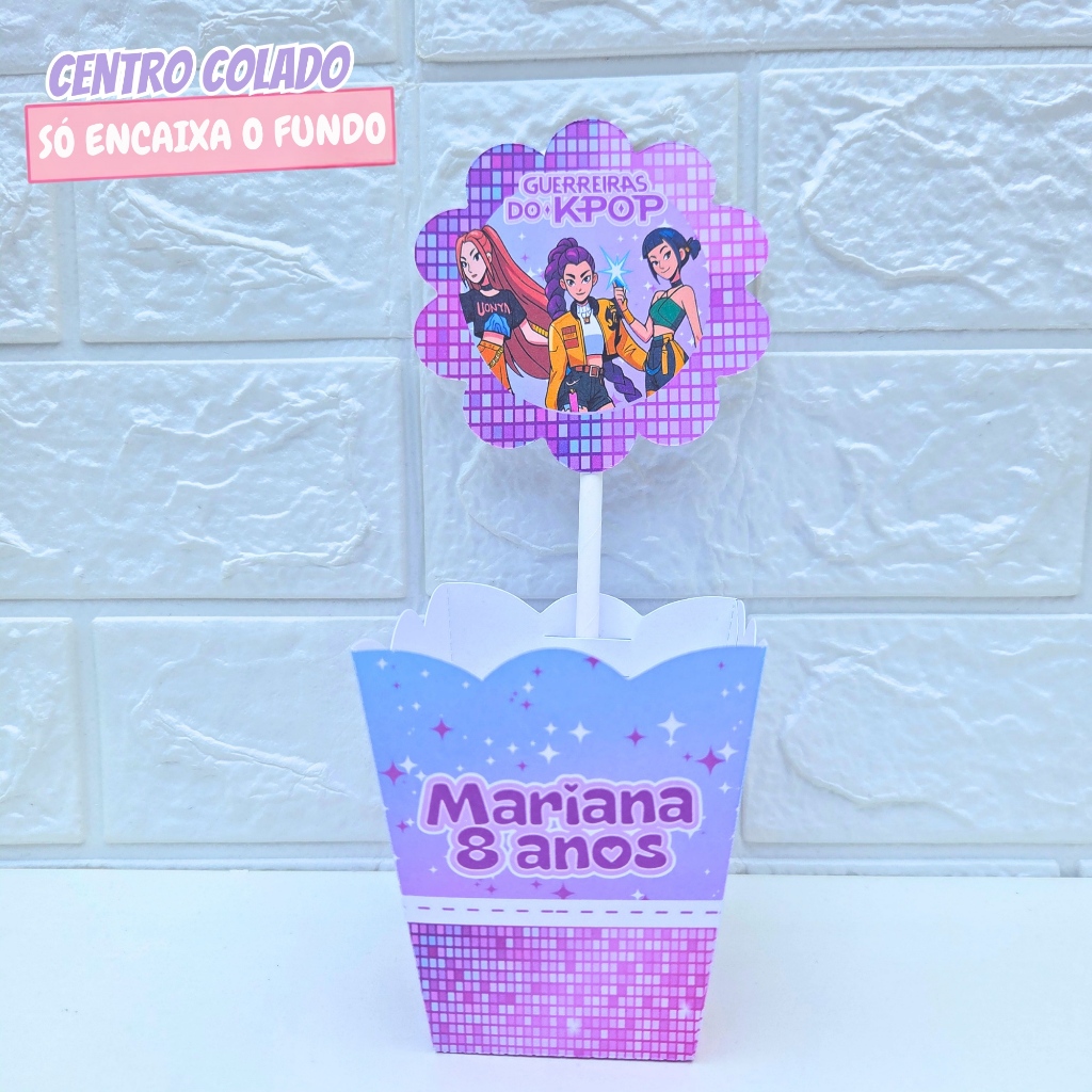 Cachepô Centro de Mesa Kpop | Personalizado | Lembrancinha de Festa | Aniversário