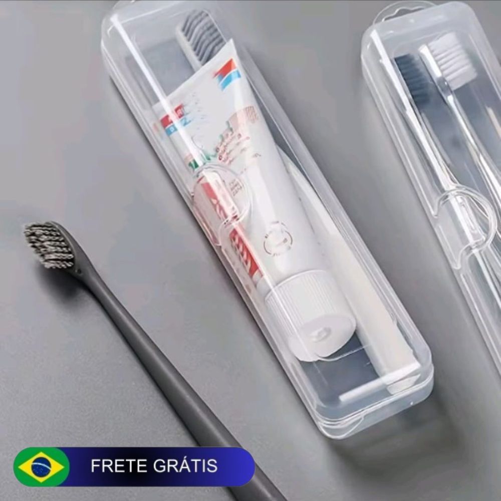 Porta escovas Modelo slim para viagens Plástico