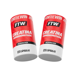 Kit 2x Creatina Monohidratada 100% Pura 120 Cápsulas FTW - Creatina Pura em Cápsula