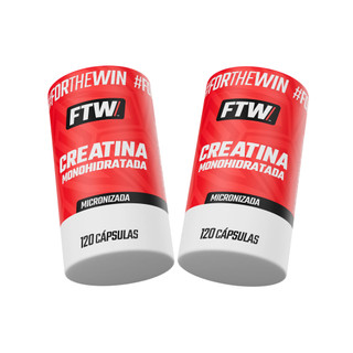 Kit 2x Creatina Monohidratada 100% Pura 120 Cápsulas FTW - Creatina Pura em Cápsula