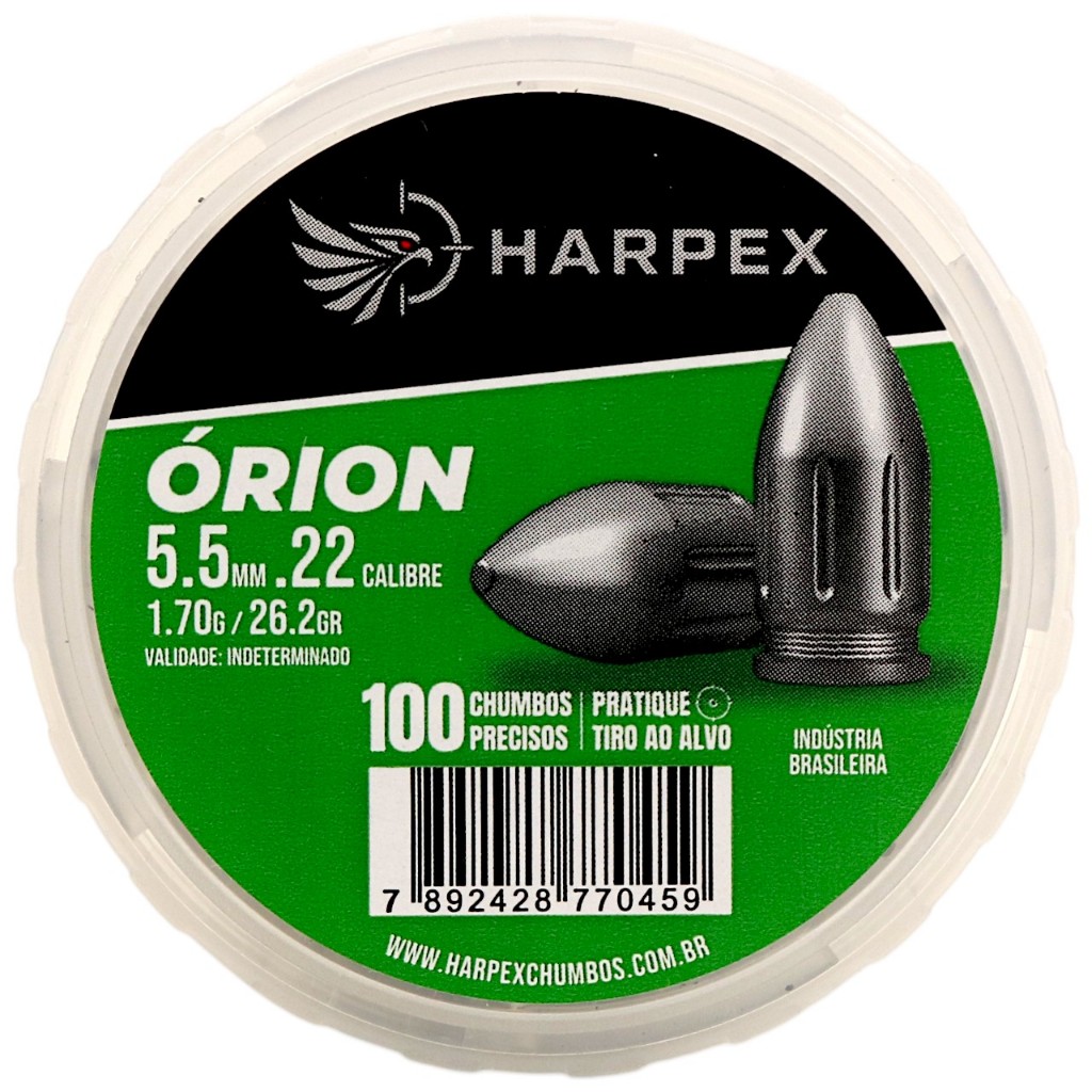 Chumbinho Harpex Órion Alta Precisão 5.5mm (.22) - 100un