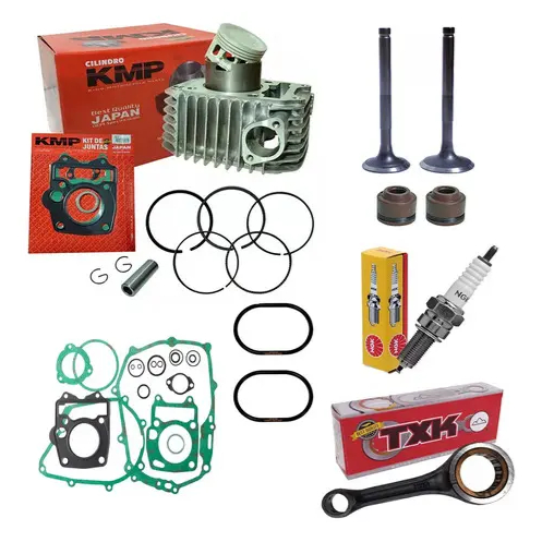 Kit Cilindro Motor Kmp Valvulas Vela Biz 125 2009 A 2024