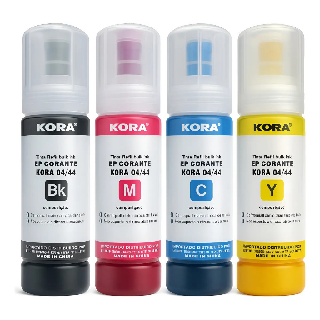 Kit Refil de Tinta Kora Compatível Epson T544 T504 70ml
