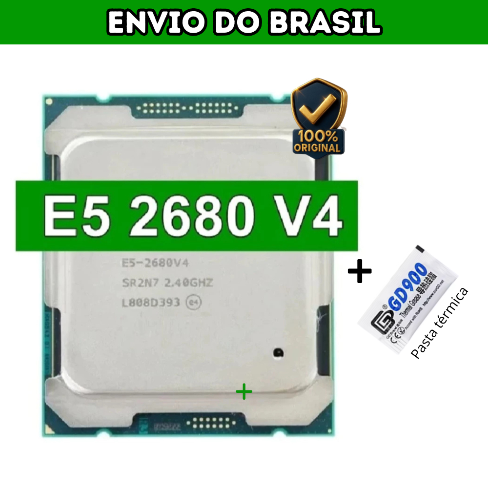 Processador Intel Xeon E5 2680 V4 | 14 Núcleos 28 Threads | Turbo 3.3GHz | Testado
