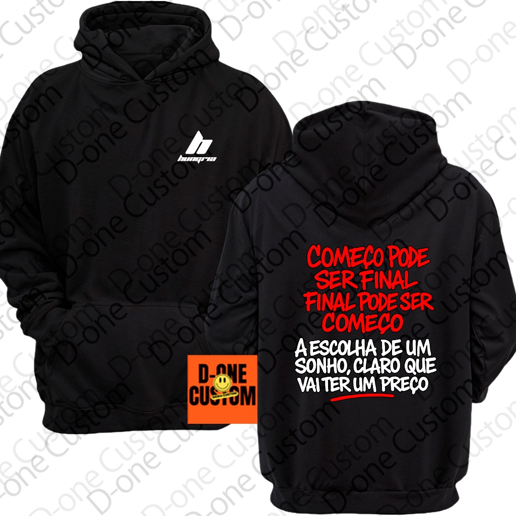 Moletom Estampado Hungria Começo Pode Ser Final Pode Ser Começo Lembranças HipHop Casaco Streetwear