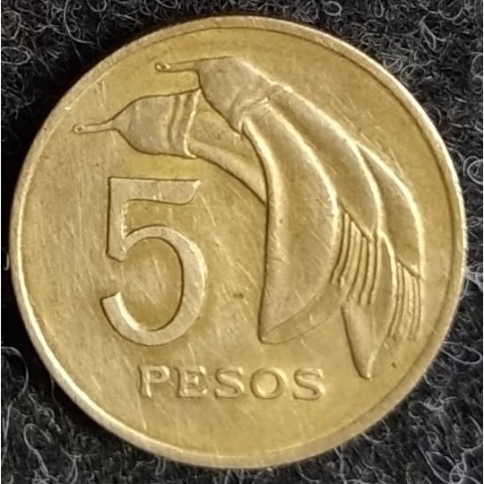 JR-1797 Moeda Uruguai 5 Pesos 1969 - Período Peso Uruguaio 1862-1974