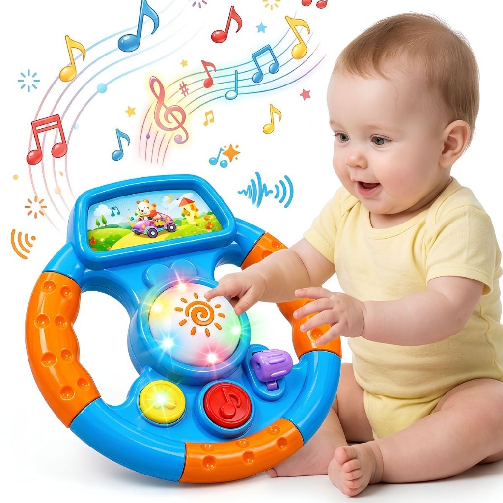 Brinquedo Volante Educativo Musical Bebê Interativo Infantil Buzina Sons Realista Brinquedo Criança