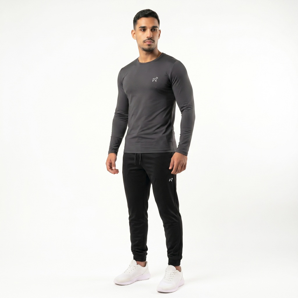 Conjunto Masculino Esportivo Parvori Calça Dry + Camisa Uv 50+