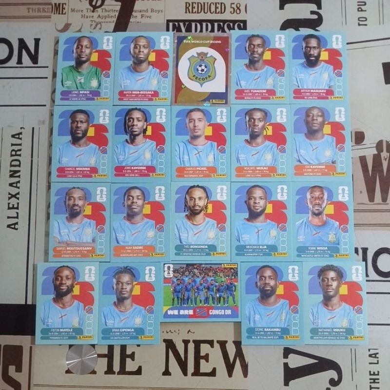 Congo - Figurinhas Originais Avulsas Copa do Mundo Fifa 2026 (COD)(venda unitária)