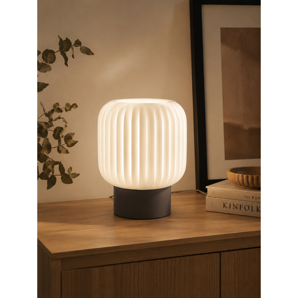Luminária de Mesa Boofa Abajur LED E27 Minimalista Decorativa Quarto Sala Escritório PLA Premium