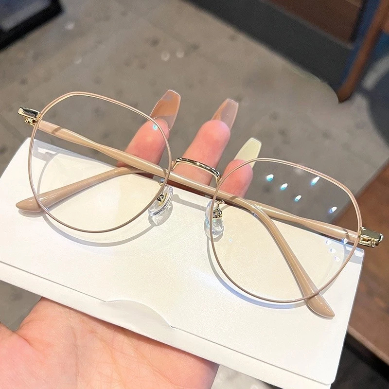 Óculos Anti Luz Azul Feminino Redondo Delicado Sem Grau Proteção UV400